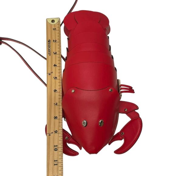 Kate Spade Lobster Purse Love Shack Red with Strap Crossbody Novelty - Picture 11 of 12
